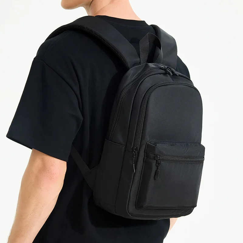Men's Black Lightweight Commuter Small Waterproof Backpack Casual Sports Travel Student Mini School Bag