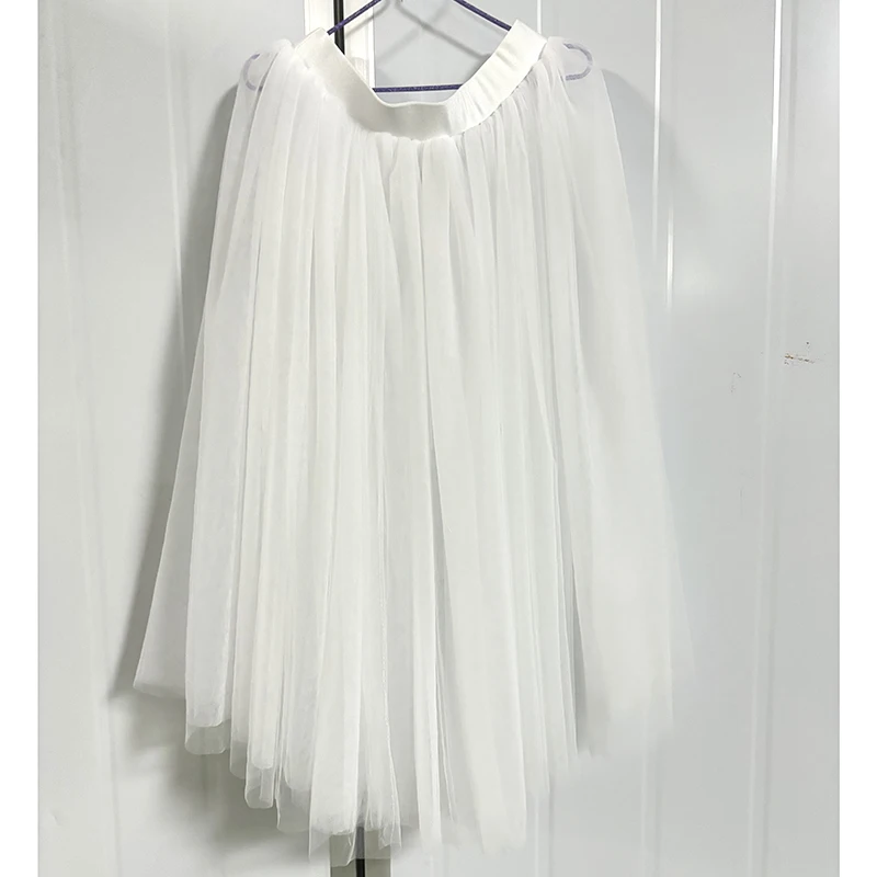 2 layers White Romantic Ballet dress skirt Half without pants for Girls Long Soft tulle Professional Ballet Tutus Adult JNL05
