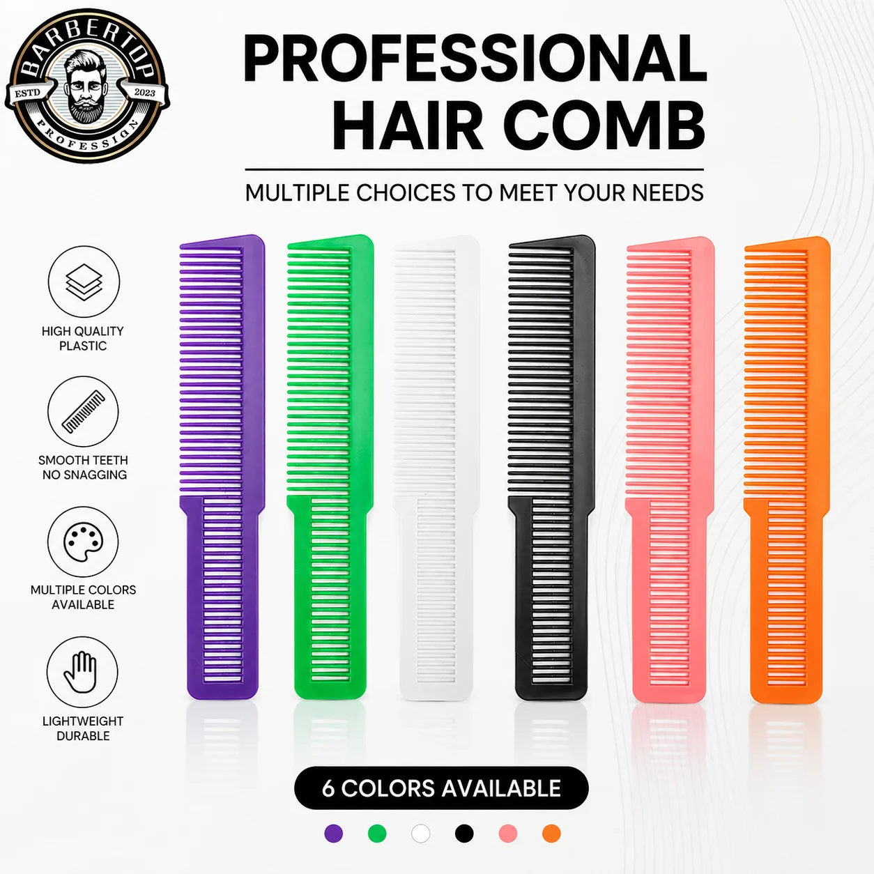 Plastics Comb Professional Dual Purpose Salon Hair Hairdressing Anti-static Barbers Comb Ultra Thin Hair Brush Styling Tools