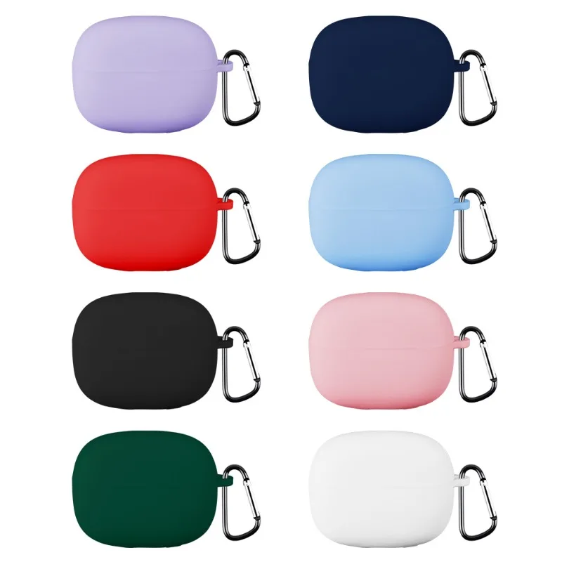 Case for Redmi Buds 8 Pro Soft Silicone Cases Wireless Earphone Cover Protective Sleeve Anti-Scratch Funda with Hook Accessory