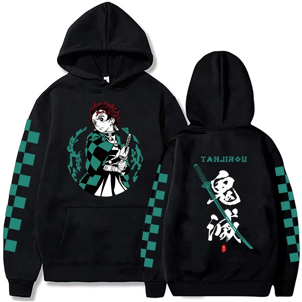 2025 Autumn/Winter Tanjiro Kamado Men's and Women's Sportswear Devil Killer Anime Plus Size Hoodie Y2k Harajuku Casual Hoodie