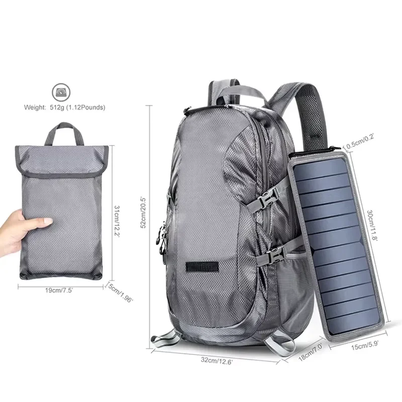 2026for Slocable New Product 6.5W Solar Panel Backpack Fashion Waterproof Student Sports Bag