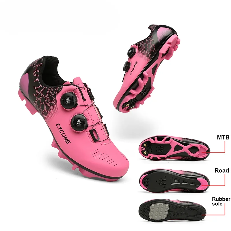 New Men's And Women's Road Cycling Shoes Competition Self-locking Bicycle Racing Shoes Clips Mountain Bike Cycling Shoes