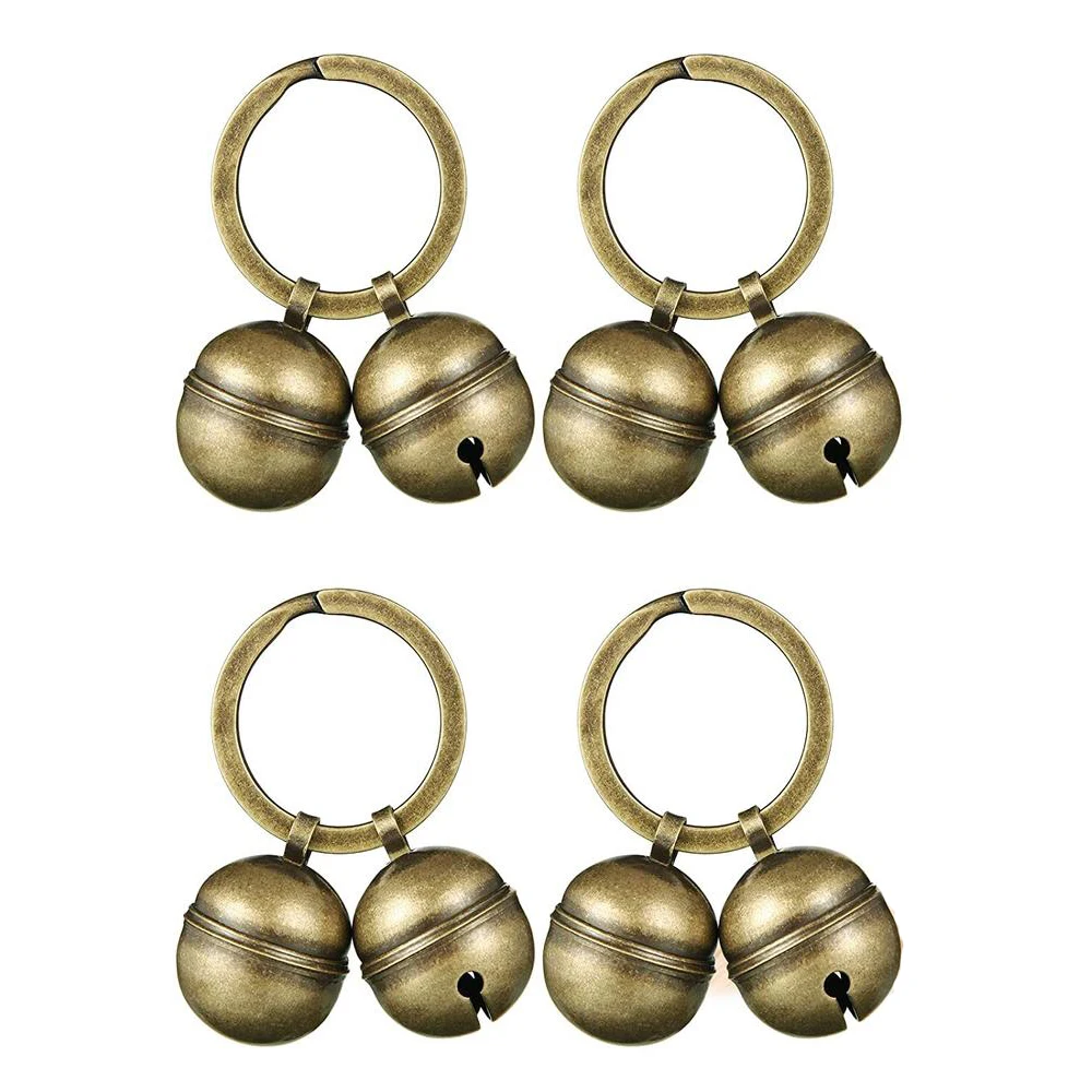 Cat Dog Collar Bells Brass Bells For Collar Dog Charm Bells Pet Pendant with Key Rings For Collars Necklace Pet Accessories
