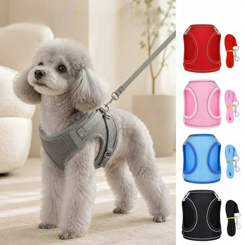 Puppy Harness Adjustable Pet Collars Vest Dogs French Bulldog Chihuahua for Small Medium Dogs Outdoor Walking Pet Accessories
