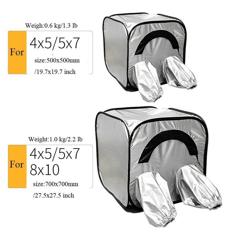 Proscope Darkroom 4X5 5x7 8X10 Large Format Camera Film Changing Tent Bag Quick Fold Light Weight
