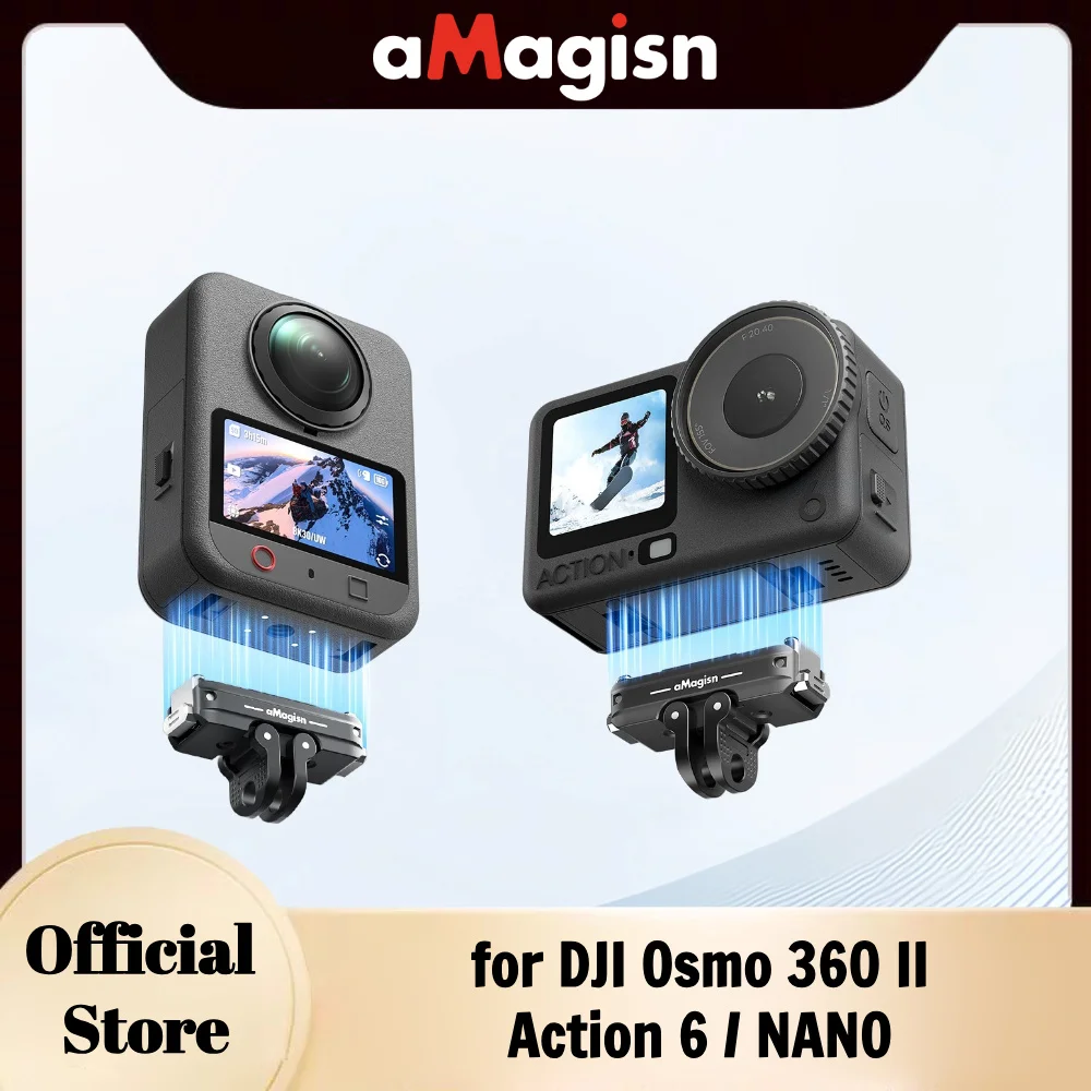 aMagisn Dual-Direction Quick-Release Mount with Foldable 2-Prong & 1/4