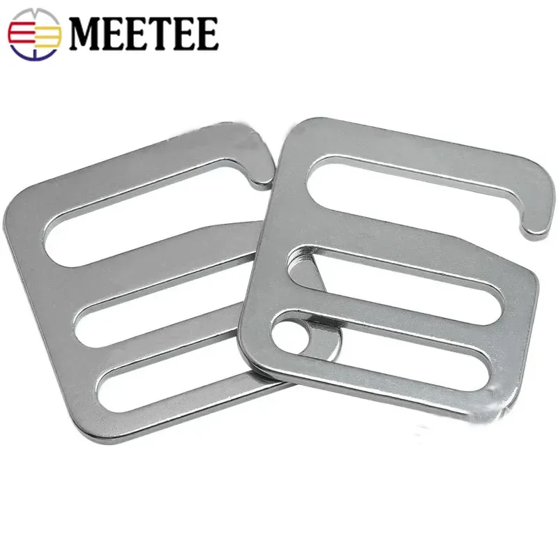 3/5/10Pcs 16-31mm Stainless Steel G Hooks Buckles Backpack Strap Adjust Clasp Luggage Bag Tri-slider Buckle Hardware Accessory