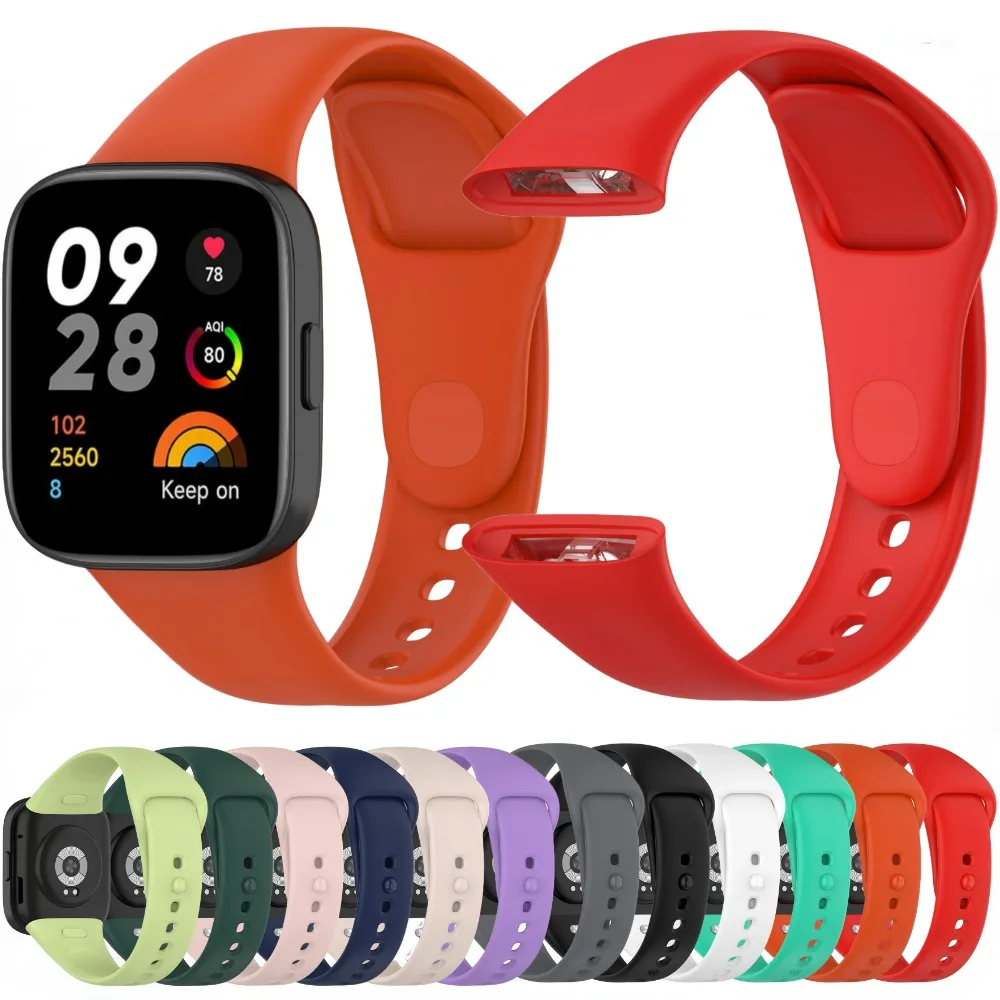 Sport Silicone Band for Xiaomi Redmi Watch 3 Lite Strap Replacement Bracelet Wristband for Redmi Watch 3 Lite Smart Watch Strap