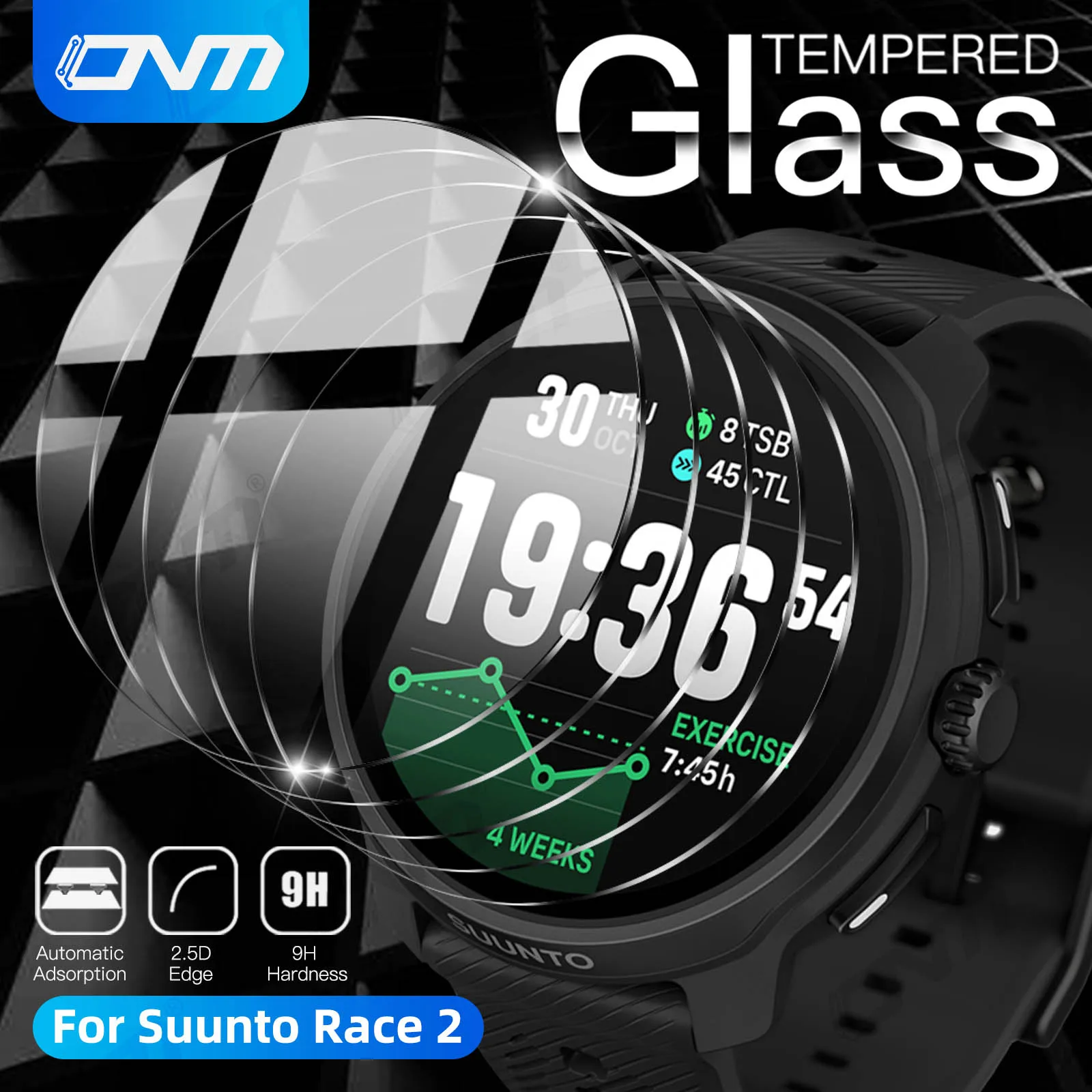 9H Premium Tempered Glass for Suunto Race 2 Smart Watch Clear HD Glass Screen Protector Film for Suunto Race 2 Accessories