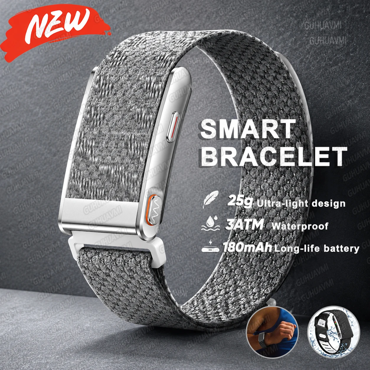 2026 New Screenless ECG+PPG Health Smart Bracelets 24/7 Heart Rate SpO2 Blood Pressure Body Fat 3ATM Fitness Tracker Smart Band