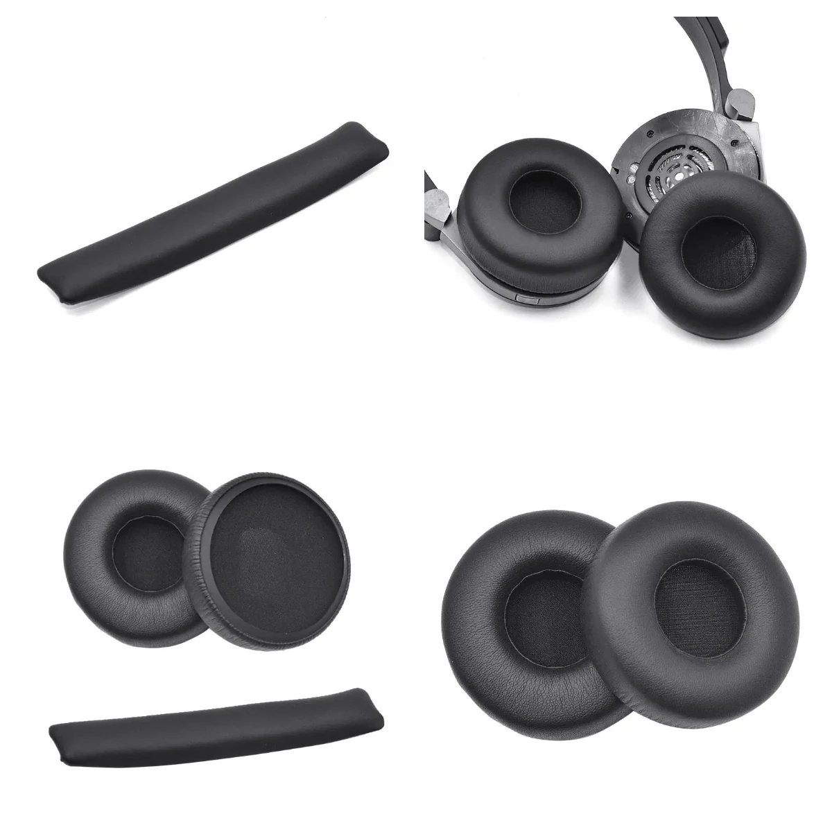For JBL Synchros E40BT E40 Headset Leather Ear Pads Cushion Cover Earpads Replacement Elastic Headband Beam