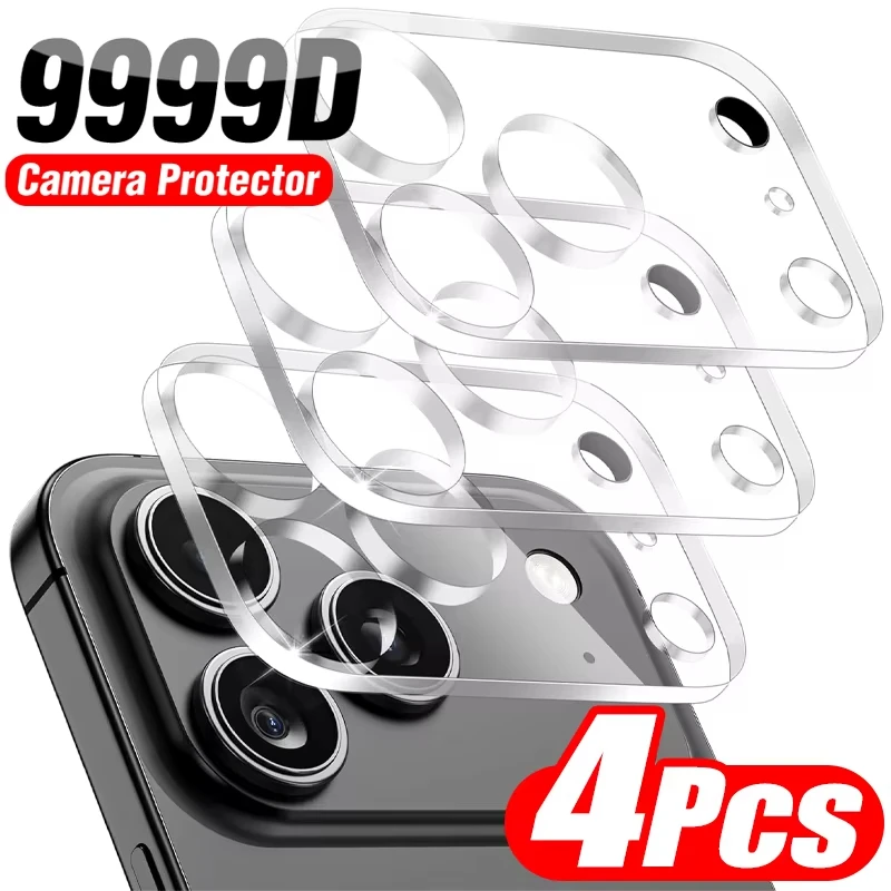 4pcs HD Glass Camera Lens Protector for iPhone 17 Pro Max 13 11 12 14 Pro Max 15 16 Plus Mini 17 Air Clear Rear Lens Cover Film