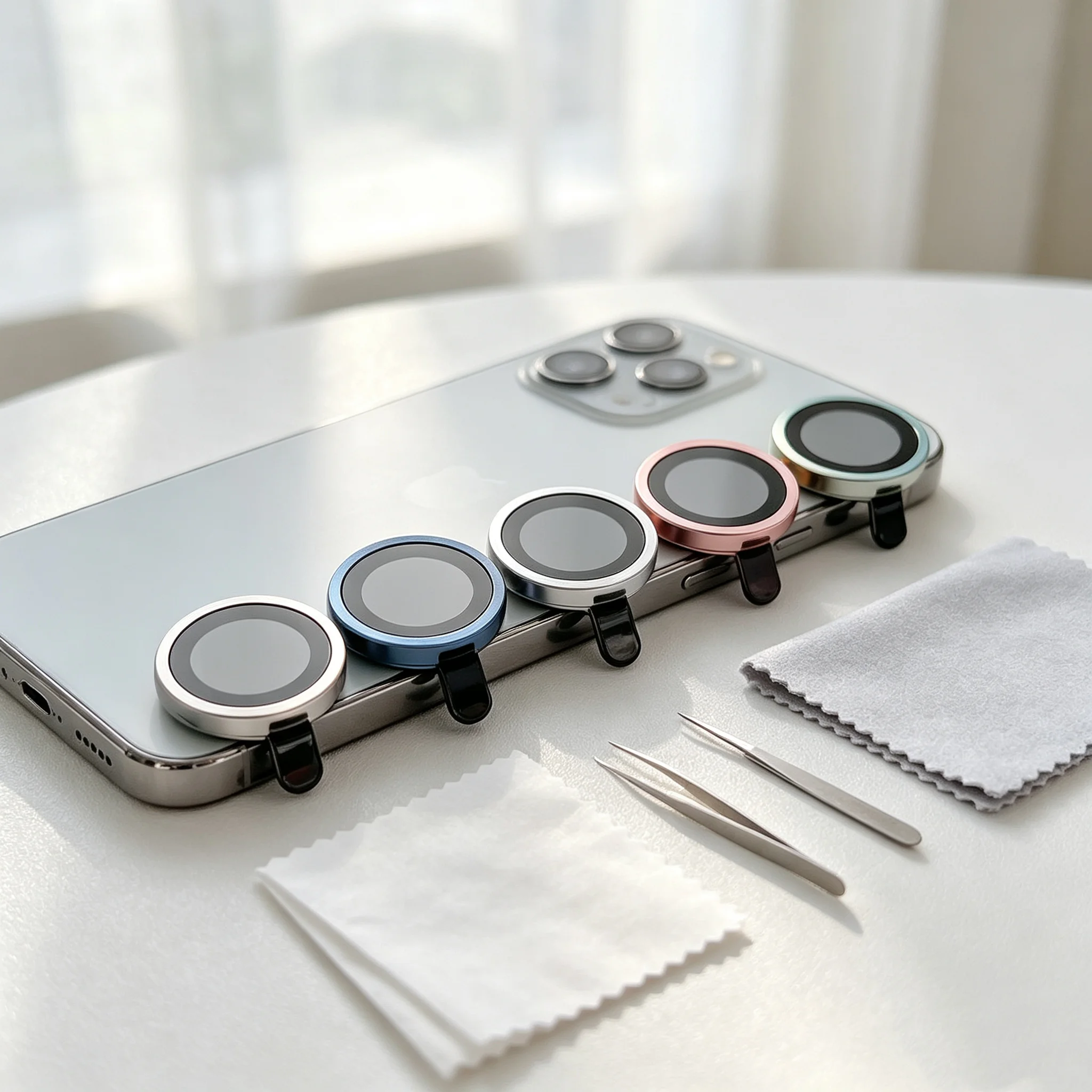 Mini Metal Ring Camera Lens Protector For Apple iPhone 17 Air 16 15 14 13 Pro Max Plus Anti Scratch Anti Drop Single Lens Cover