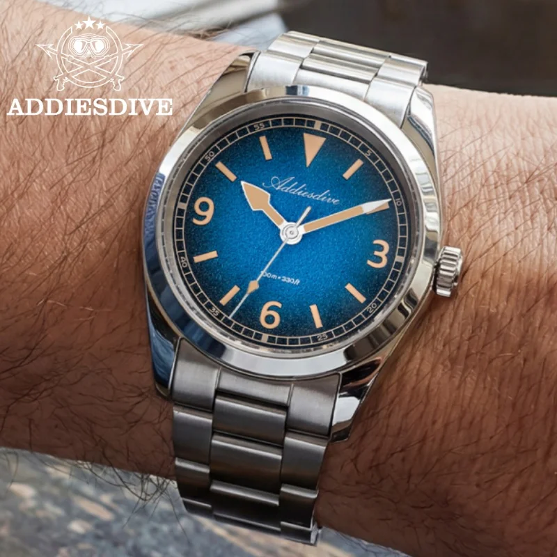 ADDIESDIVE Hot Sale Men's Watch Sapphire Glass 316L Stainless Steel Japanese Luminous Quartz Watch AD2554 100m Waterproof
