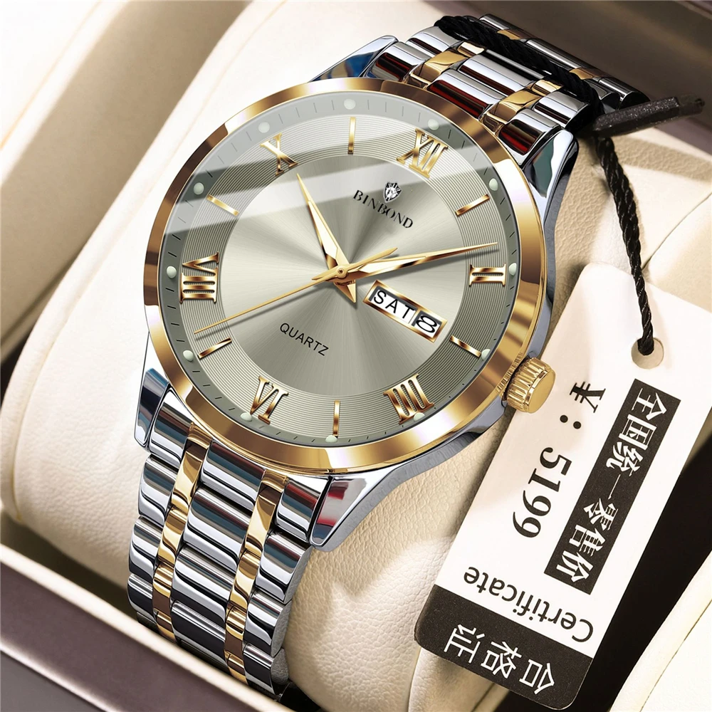 New Automatic Watches For Man High Quality Fashion Quartz Wristwatches Swiss Brand Gold Dress Digital Watch Men Clock Lujo