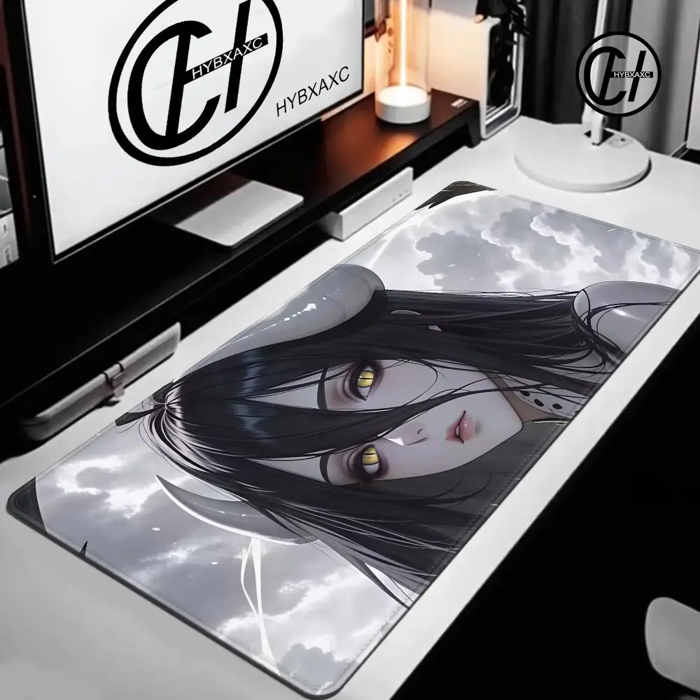Albedo O-Overlord Cute Mouse Pad Desk Mat Large Non-slip Anti-fray Keyboard Ergonomic Office Rubber PC Home Custom