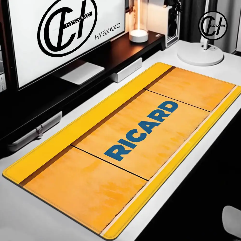 R-Ricard Drink Yellow Mouse Pad Desk Mat Large Non-slip Anti-fray Keyboard Ergonomic Office Rubber PC Home Custom
