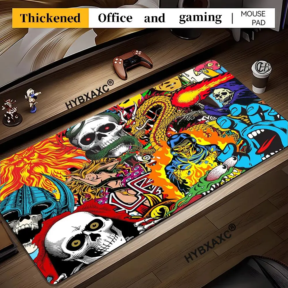 New Fashion P-Powell skate P-Peralta Mouse Pad Large Desk Mat Keyboard Ergonomic Office Rubber PC Non-slip Anti-fray Home Custom