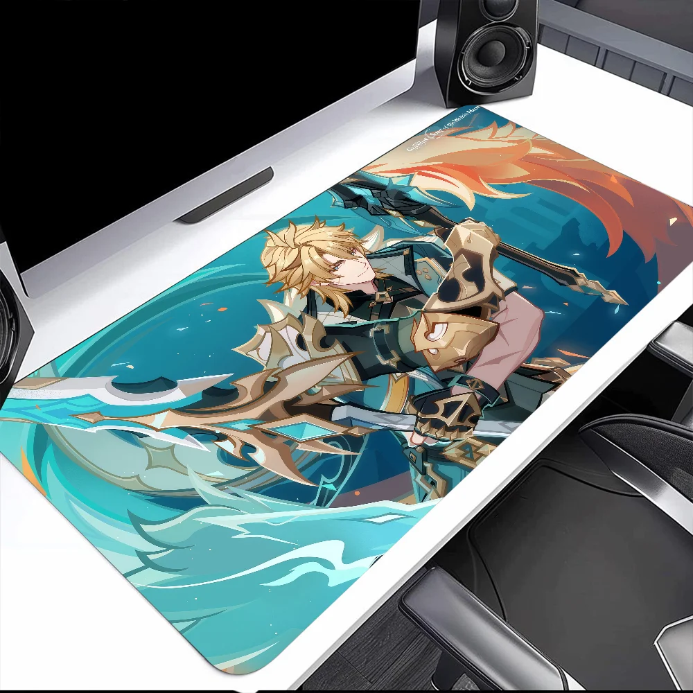 Varka Genshin Impact Game s Mouse Pad Large Desk Mat Keyboard Ergonomic Office Rubber PC Non-slip Anti-fray Home Custom