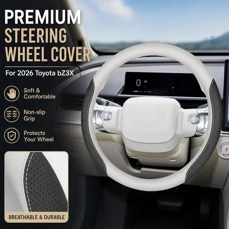 For 2026 Toyota bZ3X Steering Wheel Cover 26 Pro+ Max Car Interior Accessories Handle Wrap Premium Soft Non-slip