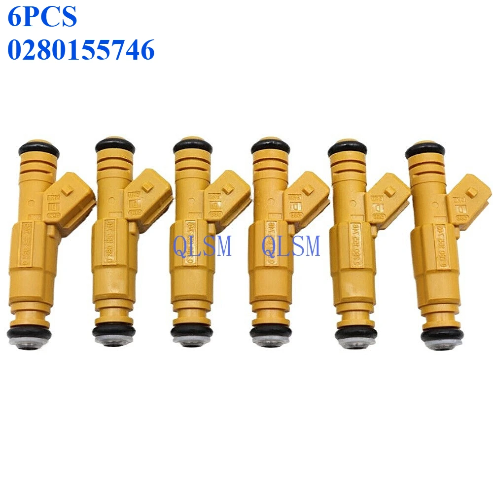 6PCS 0280155746 Fuel Injector TJ XJ YJ ZJ USA for Jeep Cherokee Grand Cherokee Premium Car Accessories