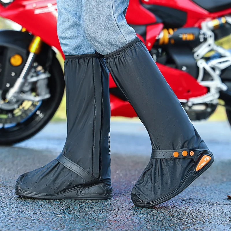 Waterproof Shoe Covers Reflective Rain Boot Foldable Non-Slip Protective Overshoes for Rainy Day, Hiking, Outdoor