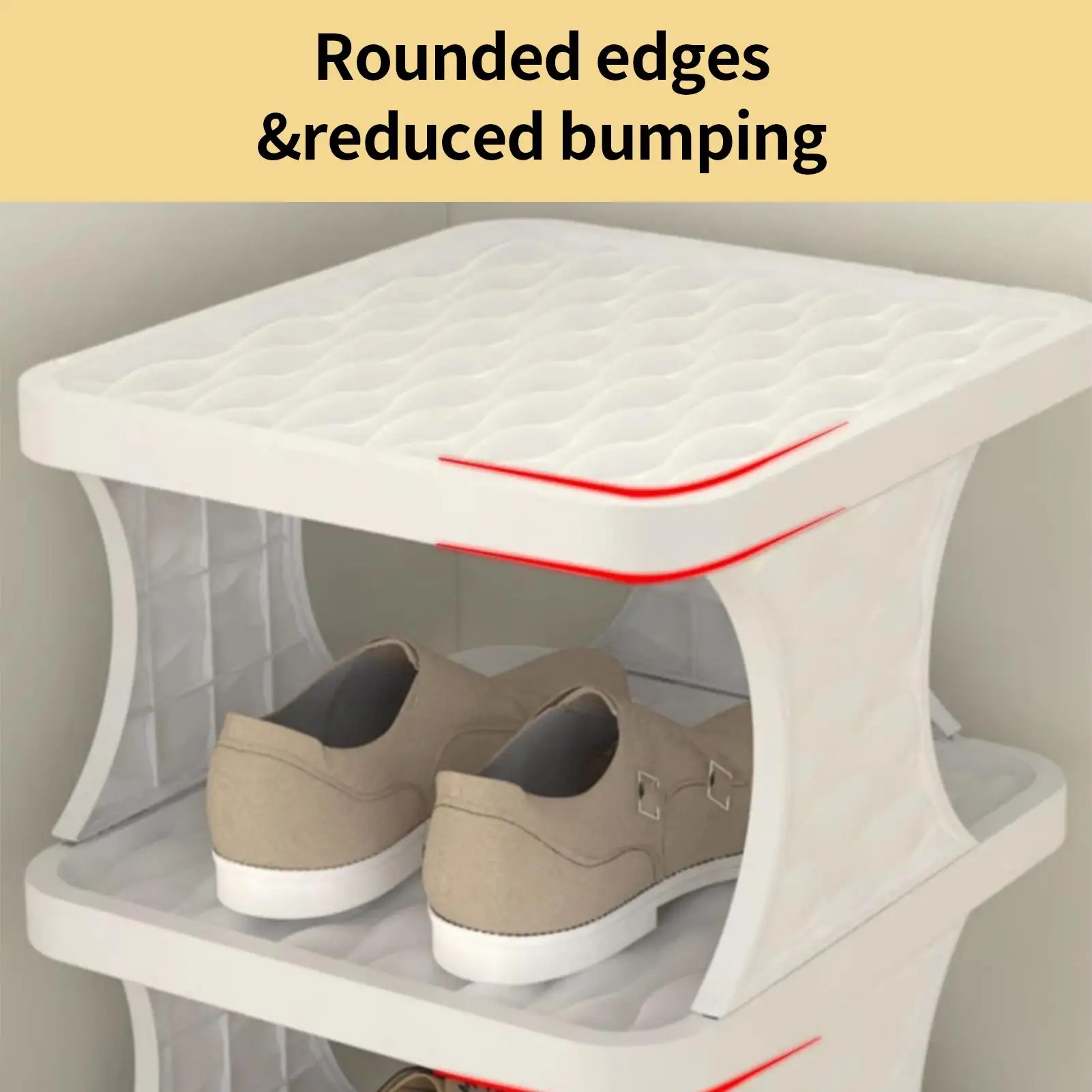 6 Layers Shoes Box Foldable Sneaker Shoe Storage Organizers Box Stackable Dustproof High-top Cabinet Shoe Rack Shelf