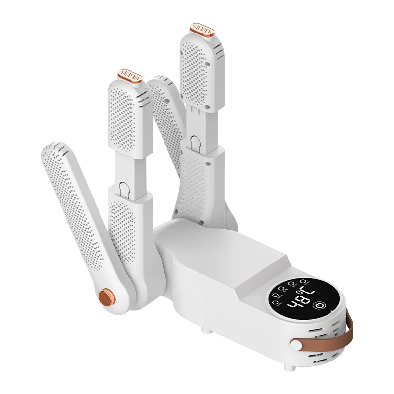 Intelligent Touch Digital Display Shoe Dryer Retractable Foldable Double V Bracket Quick Drying Purple Light Portable for Boot