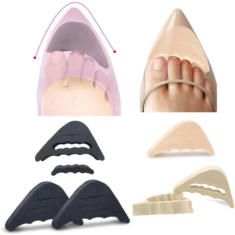 Unisex Soft Sponge Toe Plug Insoles Half Size Shoe Inserts Adjustable Toe Filler Pads for Comfort Foot Protection