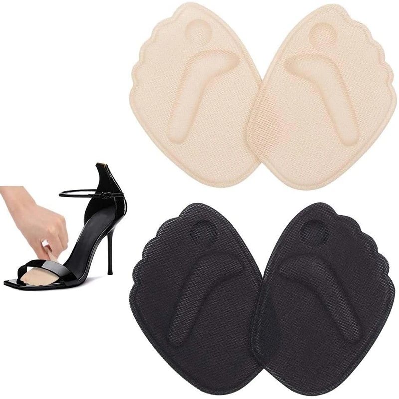 1 Pair Non-Slip Forefoot Pads Shoe Insoles Sole Cushion High Heels Foot Inserts Size Reducer Shoe Filler Comfort Pad