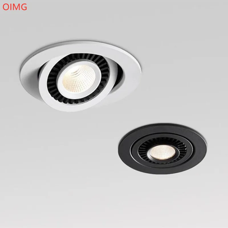Recessed Dimmable LED Downlights 360 Degree Rotation Adjustable 7W/9W/12W/15W/20W/24W Ceiling Lamp Spot Light for Home Illuminat