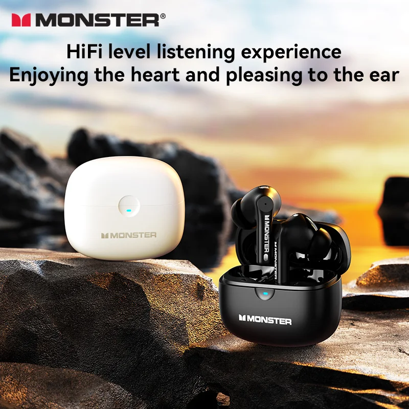 Monster GT16 Wireless Bluetooth5.4 Earphones TWS HIFI Sound Quality Headphones Sports Smart Headset Noise Cancellation Earbuds