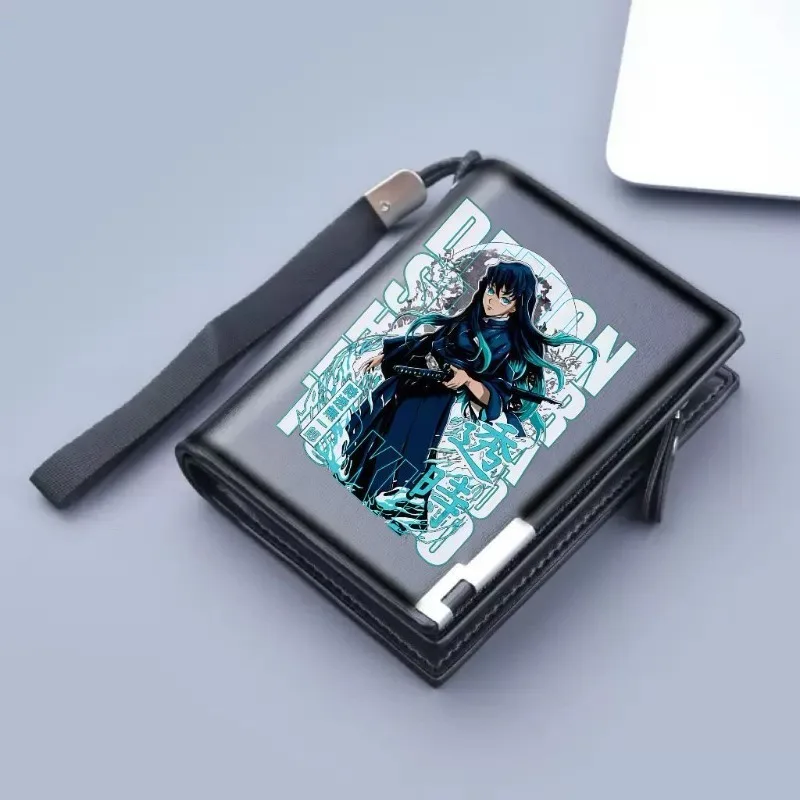 Demon Slayer anime Kasumashira short zipper coin purse multifunctional card holder foldable men's and women's portable wallet