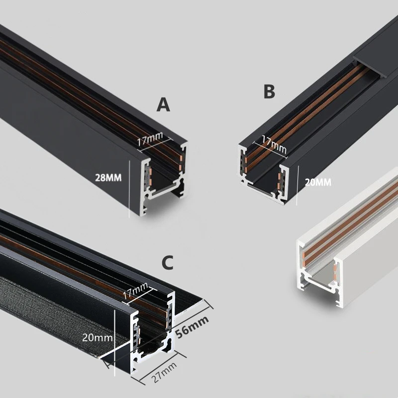 Ultra-thin Magnetic Tracks & Accessories DC48V Recessed Surface Mounted Magnet Ceiling Rail Modern Home No Main Lighting System