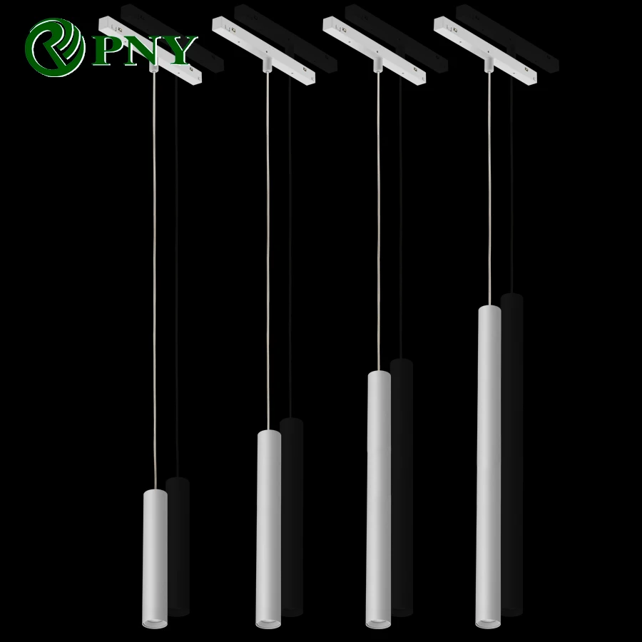 PNY White LED Magnetic Track Light 48V Magnet Pendant Light DALI Tuya ZigBee Dimmable Home Magbetic Track Lighting System