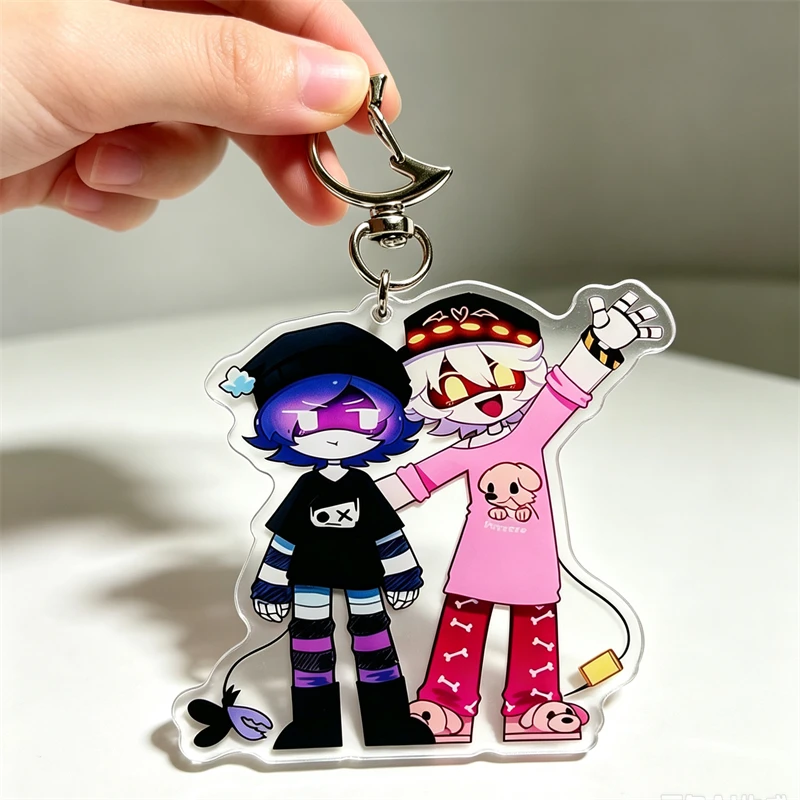 Murder Drones N&Uzi Keychains Uzi Doorman and N Acrylic Charms keyring Cute cartoon game Character pendant