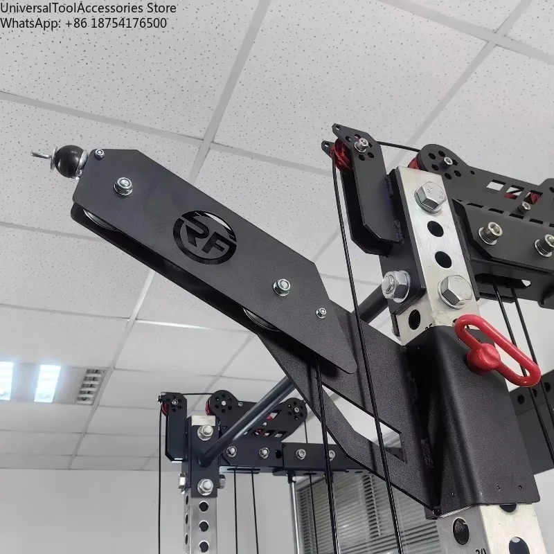 Wall-mounted pulley system for fitness drop-down and low-row cable machines and cable station equipment