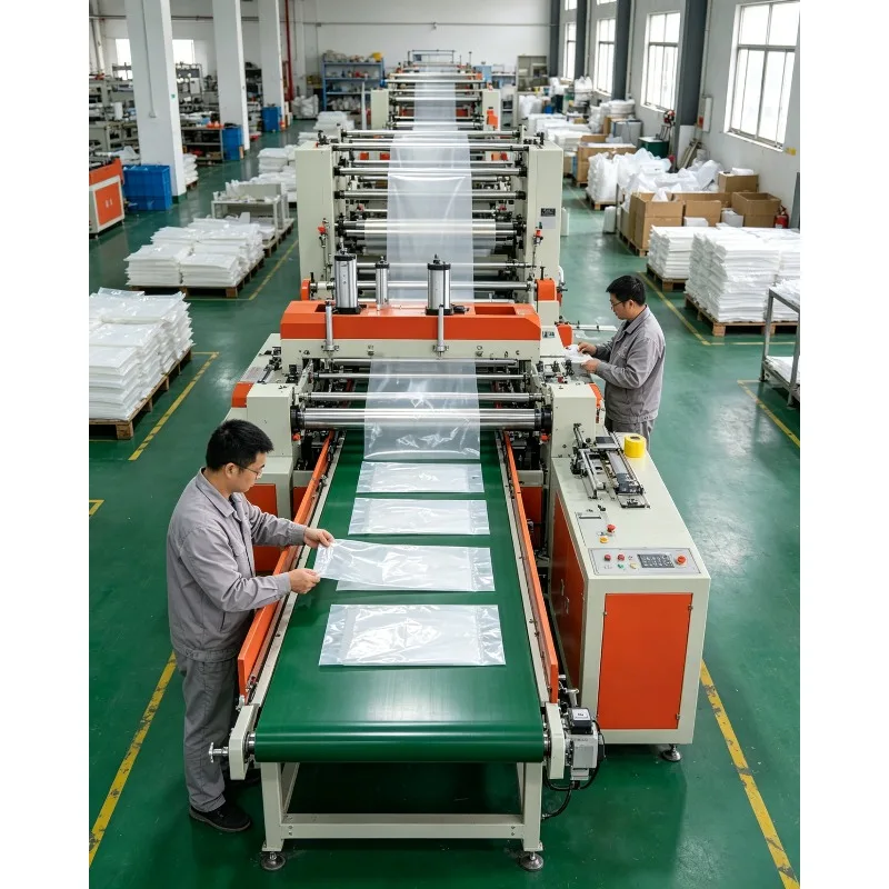Industrial High Speed Plastic Bag Making Machine LDPE HDPE PE Film Extruder Blown Production Line Automatic T-Shirt Bag Manufact