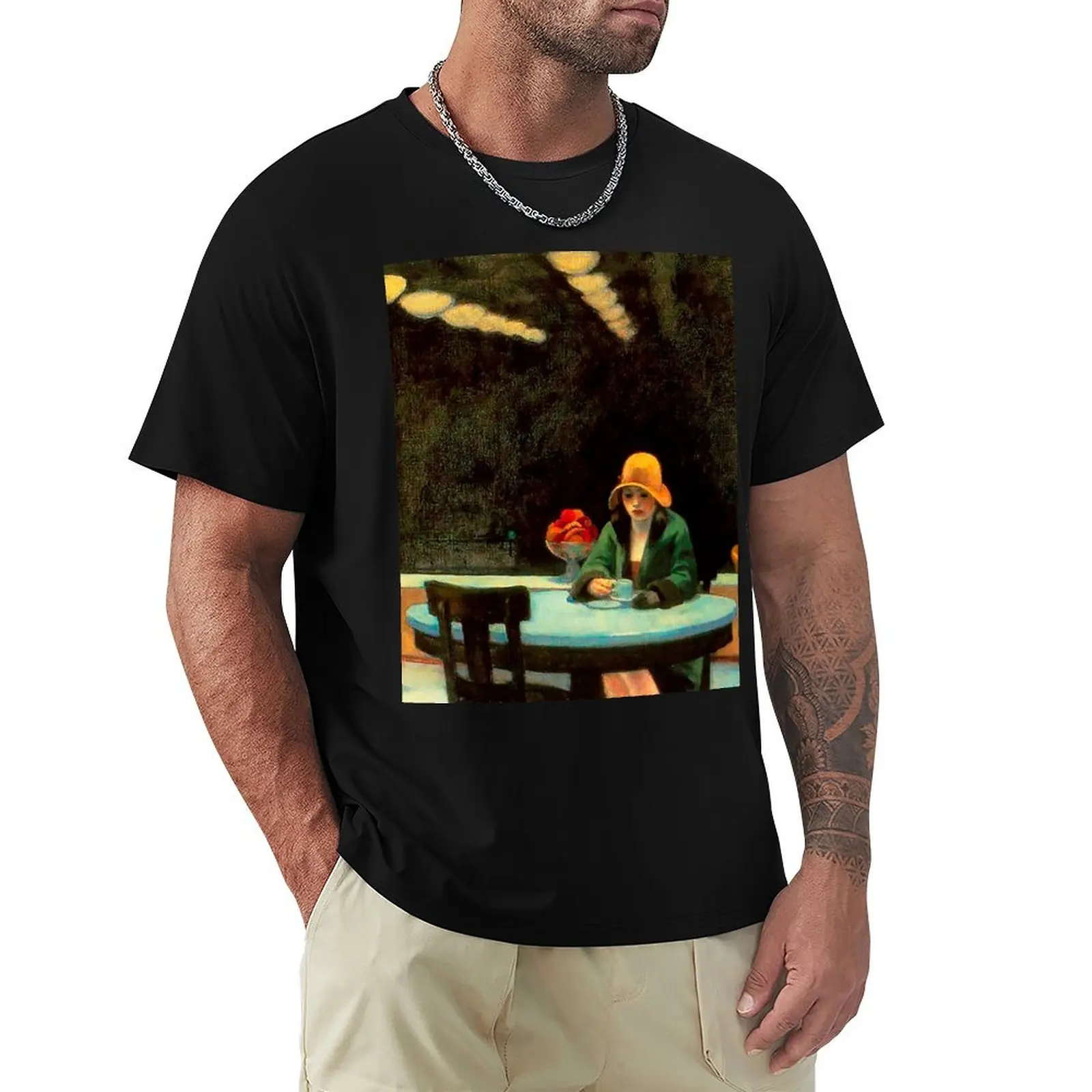 Automat by Edward Hopper T-Shirt UV Protection Outdoor Tee Shirt