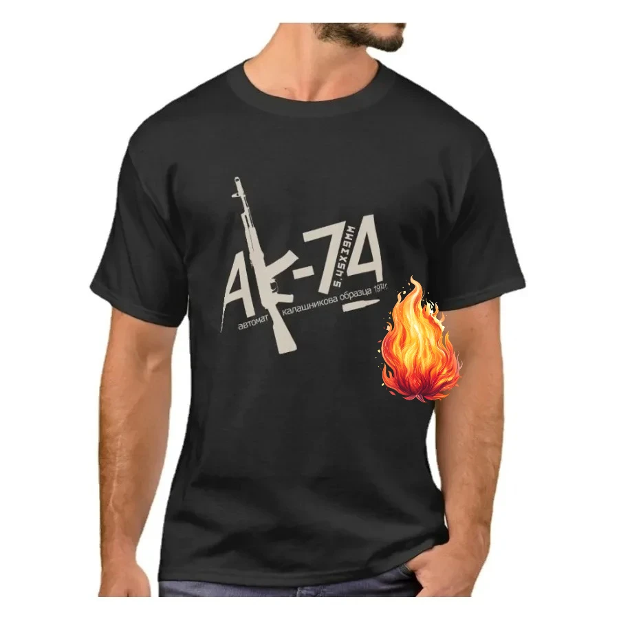 AK74 Kalashnikov Automatic Rifle Model 1974 T-Shirt Cotton O-Neck Short Sleeve Men's T Shirt New Size S-3XL