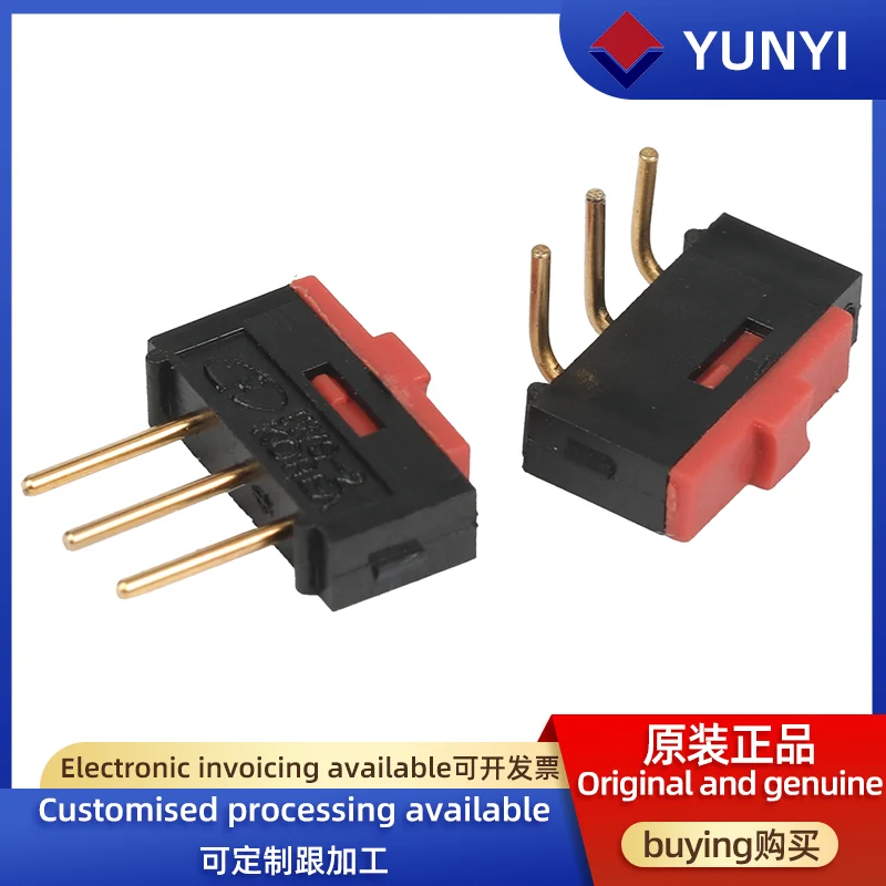 Mini Slide Switch 10*2.5 Second Gear 2.54 Pin Pitch PCB Inserts for Small Devices and Microphones