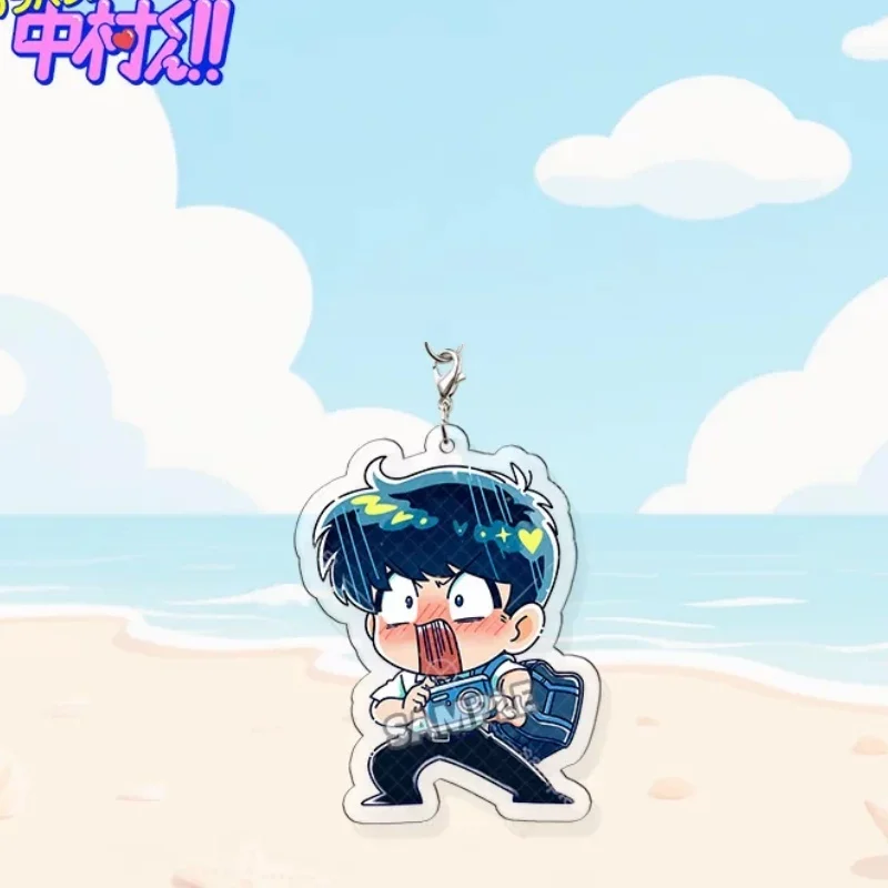 Anime Go for It, Nakamura6CM 2026 Acrylic keychain pendant Cartoon Figure (Okuto Nakamura/Aiki Hirose) Backpack Accessory Gift