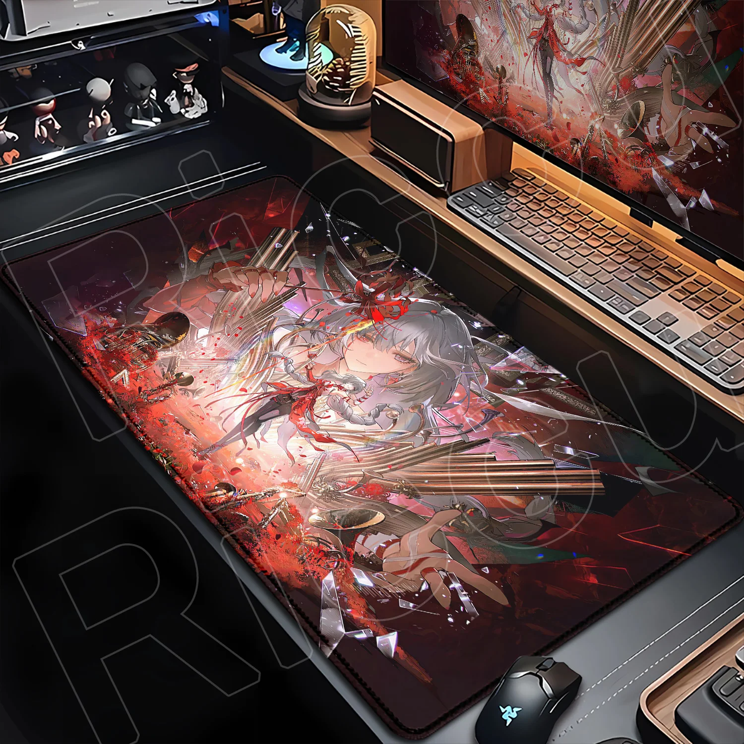 New HD Printing Phrolova Mouse Pad XXL Gaming Wuthering Waves Game Keyboard Desk Mat Non-Slip Laptop Rubber Kawaii Girl Mousepad