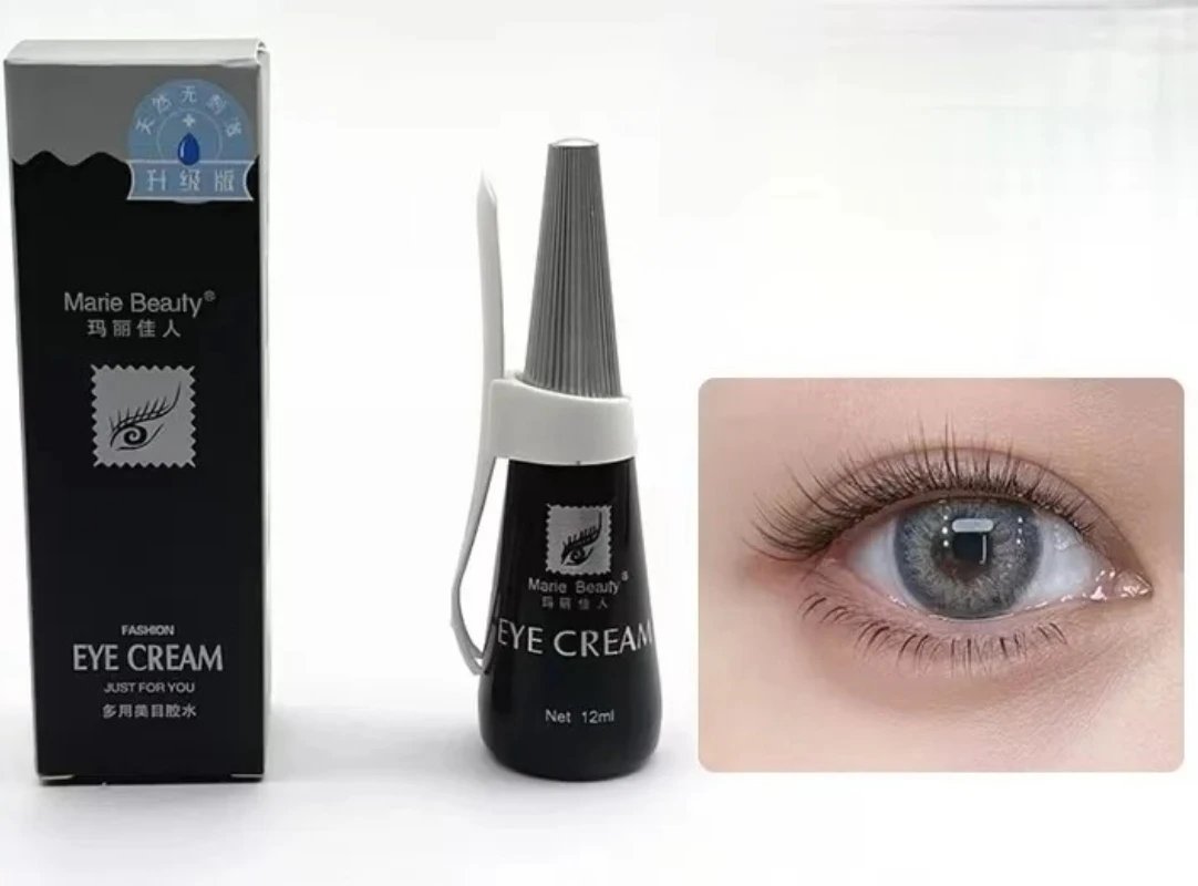 Eyelash & Double Eyelid Glue, Quick Dry Invisible Formula, Beginner Friendly, Mild Long Lasting Eye Beauty Adhesive Makeup Tool