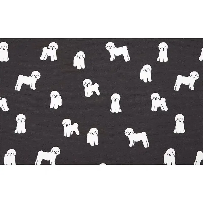 Digital Printed Cartoon Dog Cotton Canvas Fabric Handbag Dress Shoes Decorative Sewing Fabric
