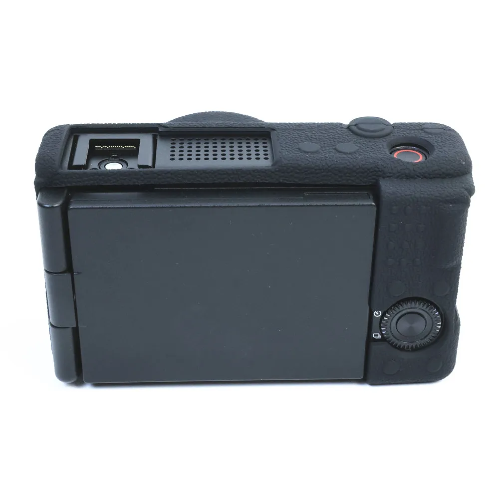 For Sony ZV-1 II ZV1M2 Soft Silicone Anti-Drop Digital Camera Body Protective Cover Portable Storage Bag,+ 2pcs Hot Shoe Cover