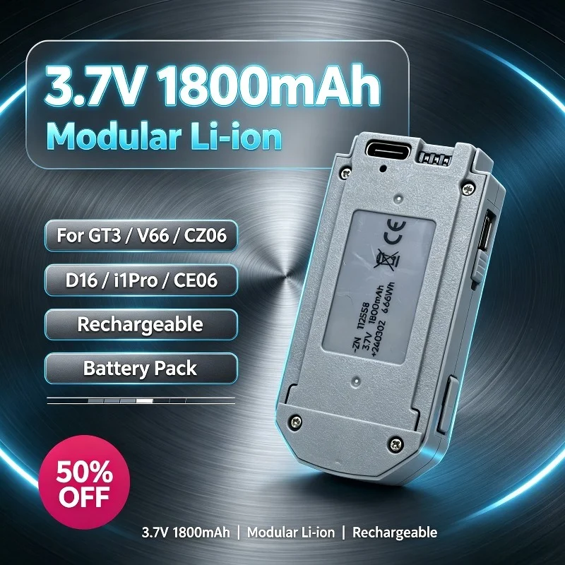3.7V 1800mAh Replacement Battery for GT3 V66 D16 CZ06 i1Pro CE06 RC Drone Rechargeable Li-ion Spare Part