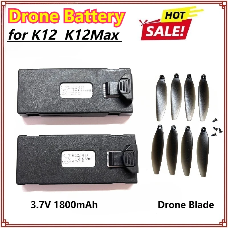 3.7V 1800mAh Replacement Battery for K12 K12Max Drone Accessories Parts K12 Battery Blades Wholesale Rechargeable Bateria