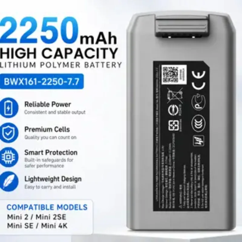 2026 High Quality 2250mAh 7.7V for DJI BWX161-2250-7.7 Mavic Mini SE 2 2SE 4K Drone Aircraft Rechargeable UAV Battery Charger